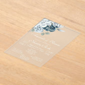 Invitations En Acrylique Mariage espagnol floral acrylique (Poser)