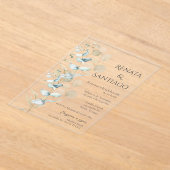 Invitations En Acrylique Mariage espagnol Sage Greenery (Poser)