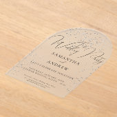 Invitations En Acrylique Mariage Étincelle d'Argent (Poser)