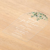 Invitations En Acrylique Mariage Eucalyptus Verdure (Poser)
