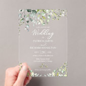 Invitations En Acrylique Mariage Eucalyptus vert (In situ (ordinateur de poche))