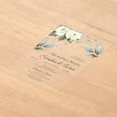 Invitations En Acrylique Mariage Eucalyptus vert (Poser)