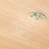 Invitations En Acrylique Mariage Eucalyptus vert (Poser)