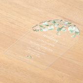 Invitations En Acrylique Mariage Eucalyptus vert (Poser)