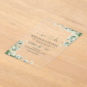 Invitations En Acrylique Mariage Eucalyptus vert Inviter Mariage floral (Poser)