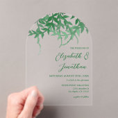 Invitations En Acrylique Mariage Feuille rustique (In situ (ordinateur de poche))
