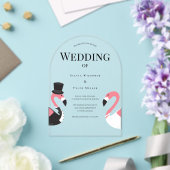 Invitations En Acrylique Mariage Flamant rose (Insitu (Mariage))