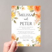 Invitations En Acrylique Mariage fleur sauvage (In situ (ordinateur de poche))