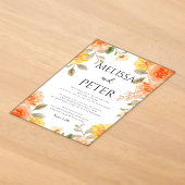 Invitations En Acrylique Mariage fleur sauvage (Poser)