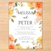 Invitations En Acrylique Mariage fleur sauvage (Recto)