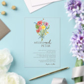 Invitations En Acrylique Mariage fleur sauvage (Insitu (Mariage))