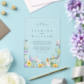 Invitations En Acrylique Mariage fleur sauvage (Insitu (Mariage))