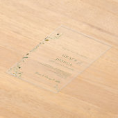 Invitations En Acrylique Mariage Fleur sauvage Boho Daisy Beidge (Poser)