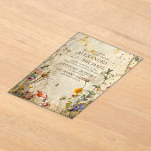 Invitations En Acrylique Mariage Fleur sauvage Boho Fall (Poser)