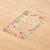 Invitations En Acrylique Mariage Fleur sauvage en gras (Poser)