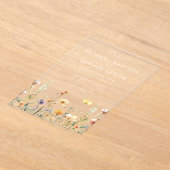 Invitations En Acrylique Mariage Fleur sauvage rustique (Poser)