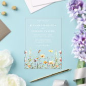 Invitations En Acrylique Mariage Fleur sauvage rustique (Insitu (Mariage))