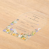 Invitations En Acrylique Mariage Fleur sauvage Spring Boho (Poser)