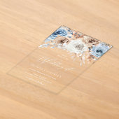 Invitations En Acrylique Mariage Fleurs Boho (Poser)