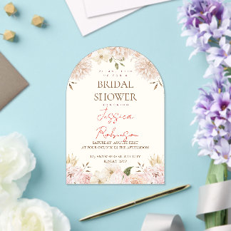 Invitations En Acrylique Mariage Fleurs Rose Tendresse