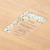 Invitations En Acrylique Mariage floral (Poser)