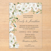Invitations En Acrylique Mariage floral (Recto)