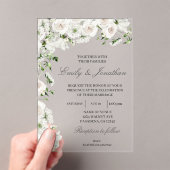 Invitations En Acrylique Mariage floral (In situ (ordinateur de poche))