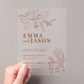Invitations En Acrylique Mariage floral (In situ (ordinateur de poche))