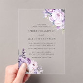 Invitations En Acrylique Mariage floral à poudre enchanté (In situ (ordinateur de poche))