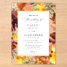 Mariage Floral Automnal Orange et Jaune -3
