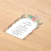 Invitations En Acrylique Mariage Floral Boho (Poser)