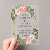 Invitations En Acrylique Mariage Floral Boho (In situ (ordinateur de poche))