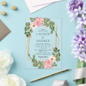 Invitations En Acrylique Mariage Floral Boho (Insitu (Mariage))