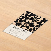 Invitations En Acrylique Mariage floral Boho moderne Enregistrer la date (Poser)