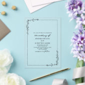 Invitations En Acrylique Mariage Floral Botanique Rustique de Bordure Vinta (Insitu (Mariage))
