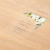 Invitations En Acrylique Mariage Floral Champagne (Poser)