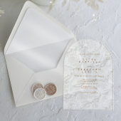 Invitations En Acrylique Mariage floral classique