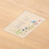 Invitations En Acrylique Mariage floral de printemps congelé (Poser)