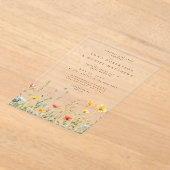 Invitations En Acrylique Mariage floral d'été Whimsical (Poser)