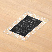 Invitations En Acrylique Mariage Floral Feuille Tableau (Poser)