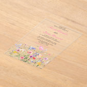 Invitations En Acrylique Mariage floral fleur sauvage Spring (Poser)