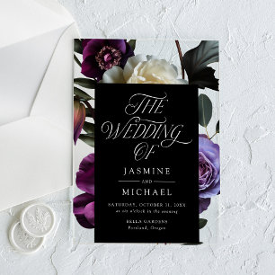 Invitations En Acrylique Mariage Floral Gothique Lunatique
