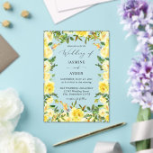 Invitations En Acrylique Mariage floral jaune V3 (Insitu (Mariage))