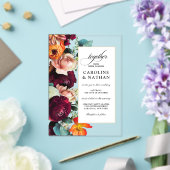 Invitations En Acrylique Mariage floral romantique d'automne frais (Insitu (Mariage))