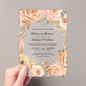 Invitations En Acrylique Mariage Floral Terrien d'Automne (In situ (ordinateur de poche))