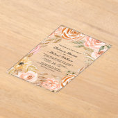Invitations En Acrylique Mariage Floral Terrien d'Automne (Poser)