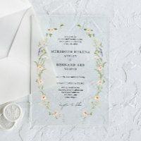 Mariage Formel Vintage Rustique aux Fleurs Sauvage