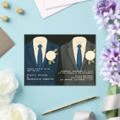 Invitations En Acrylique Mariage gay deux pièces en costume et Cravate (Insitu (Mariage))
