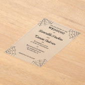 Invitations En Acrylique Mariage gothique noir et blanc (Poser)