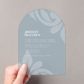 Invitations En Acrylique Mariage gris Cadet Damask Classique (In situ (ordinateur de poche))